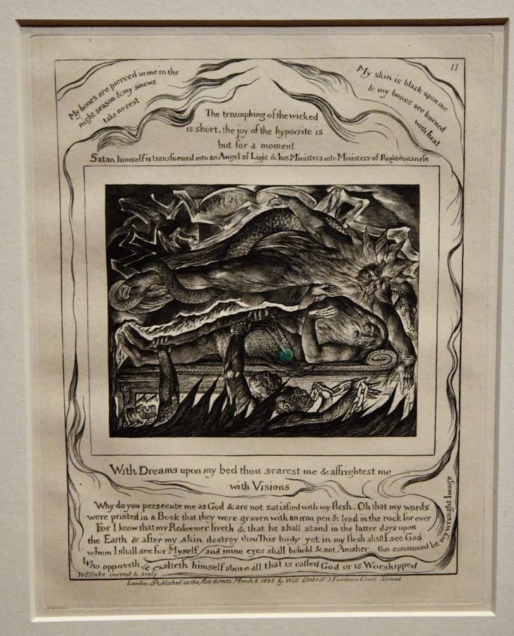 Musée marmottan william blake les cauchemars de job 1825 — ds le titre | Framed 18x24