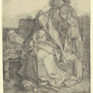 La Sainte Famille avec saint Jean, Marie Madeleine et Nicomède - estampe - A. Dürer - btv1b69512393 — Dürer, Albrecht (1471-1528). Graveur | Tote