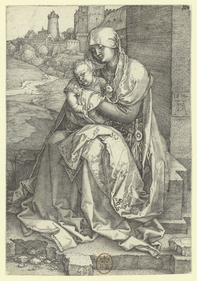 Dürer — Virgin and Child by a Wall (1514) | Poster 24x36