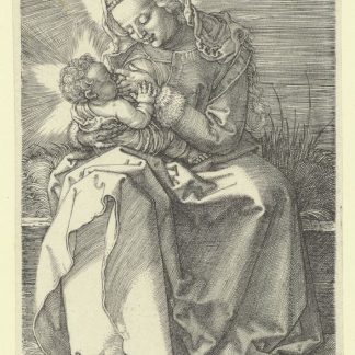 La Vierge allaitant l'Enfant Jésus - estampe - AD 1519 (A. Dürer) (monogr.) - btv1b69512326 — Dürer, Albrecht (1471-1528). Graveur | Poster 24x36