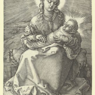 La Vierge avec l'Enfant emmailloté - estampe - AD 1520 (A. Dürer) (monogr.) - btv1b69512341 — Dürer, Albrecht (1471-1528). Graveur | Poster 18x24