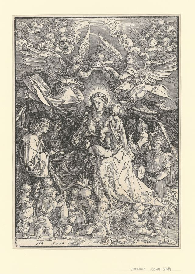 La Vierge reine des anges - estampe - AD 1518 (A. Dürer) (monogr.) - btv1b53215291q — Dürer, Albrecht (1471-1528). Graveur | Mug