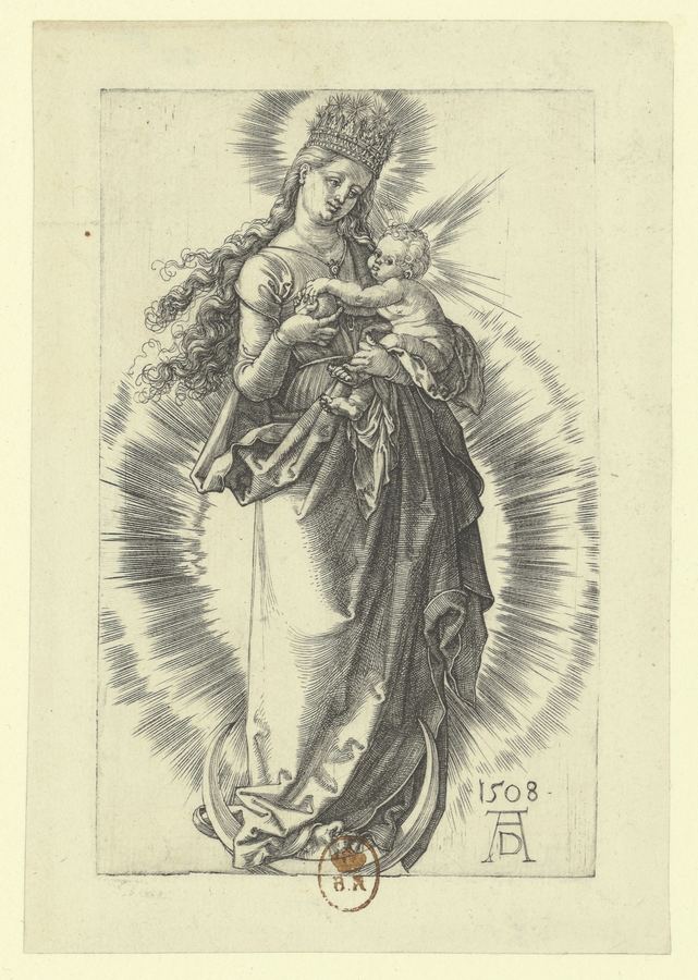 Dürer — Virgin on the Crescent Moon (1508) | Tote