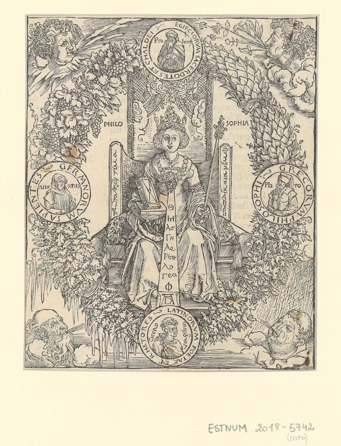 La philosophie - estampe - Albrecht Dürer - btv1b53215319c (1 of 2) — Dürer, Albrecht (1471-1528). Graveur | Poster 18x24